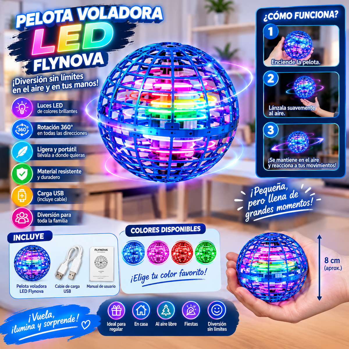 Pelota Voladora LED Flynova