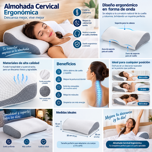 Almohada Cervical Ergonómica