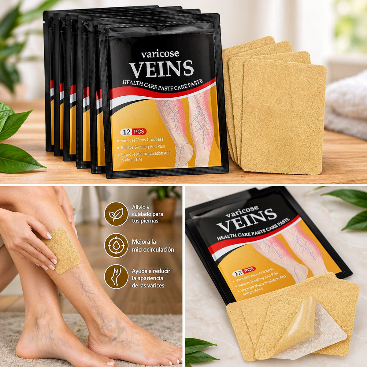 🔥PACK PARCHES PARA VARICES X4