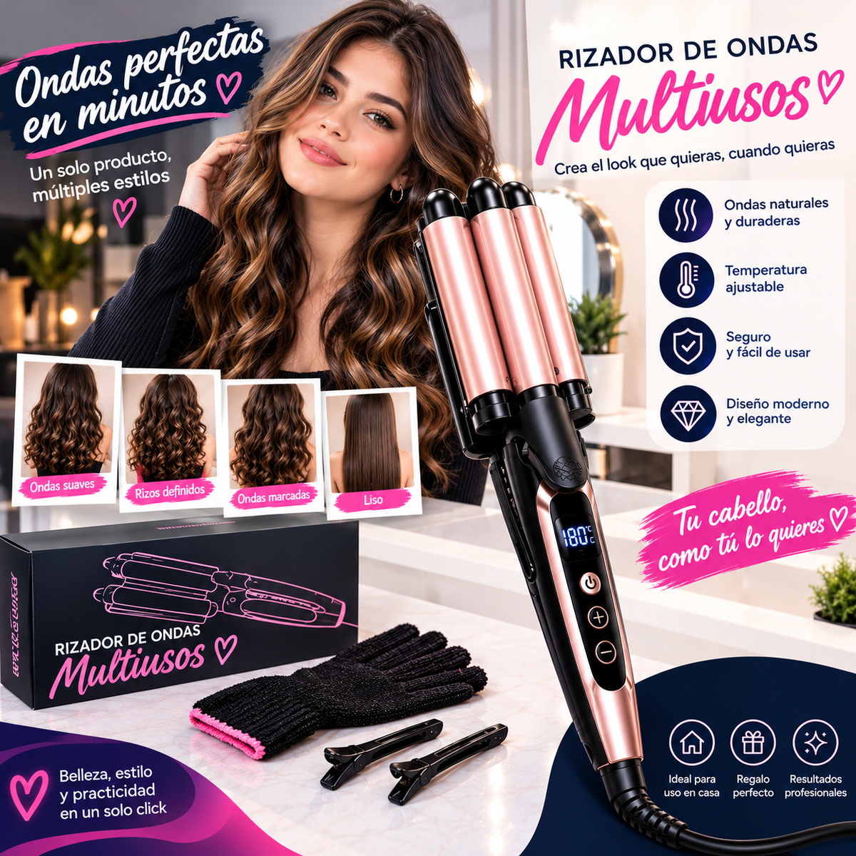 Rizador de Ondas Multifuncional